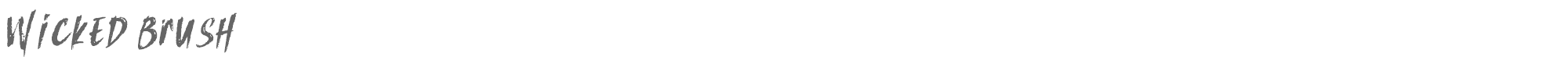 Sample characters Wicked Brush Font